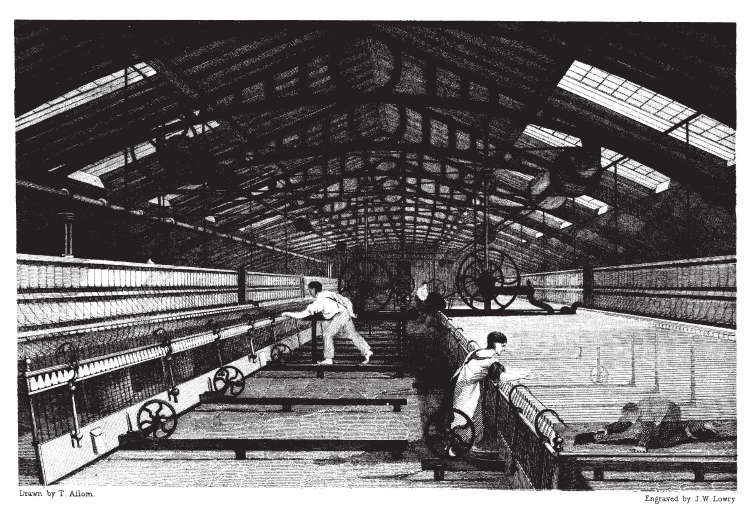 Children working  in a cotton mill, 1835.