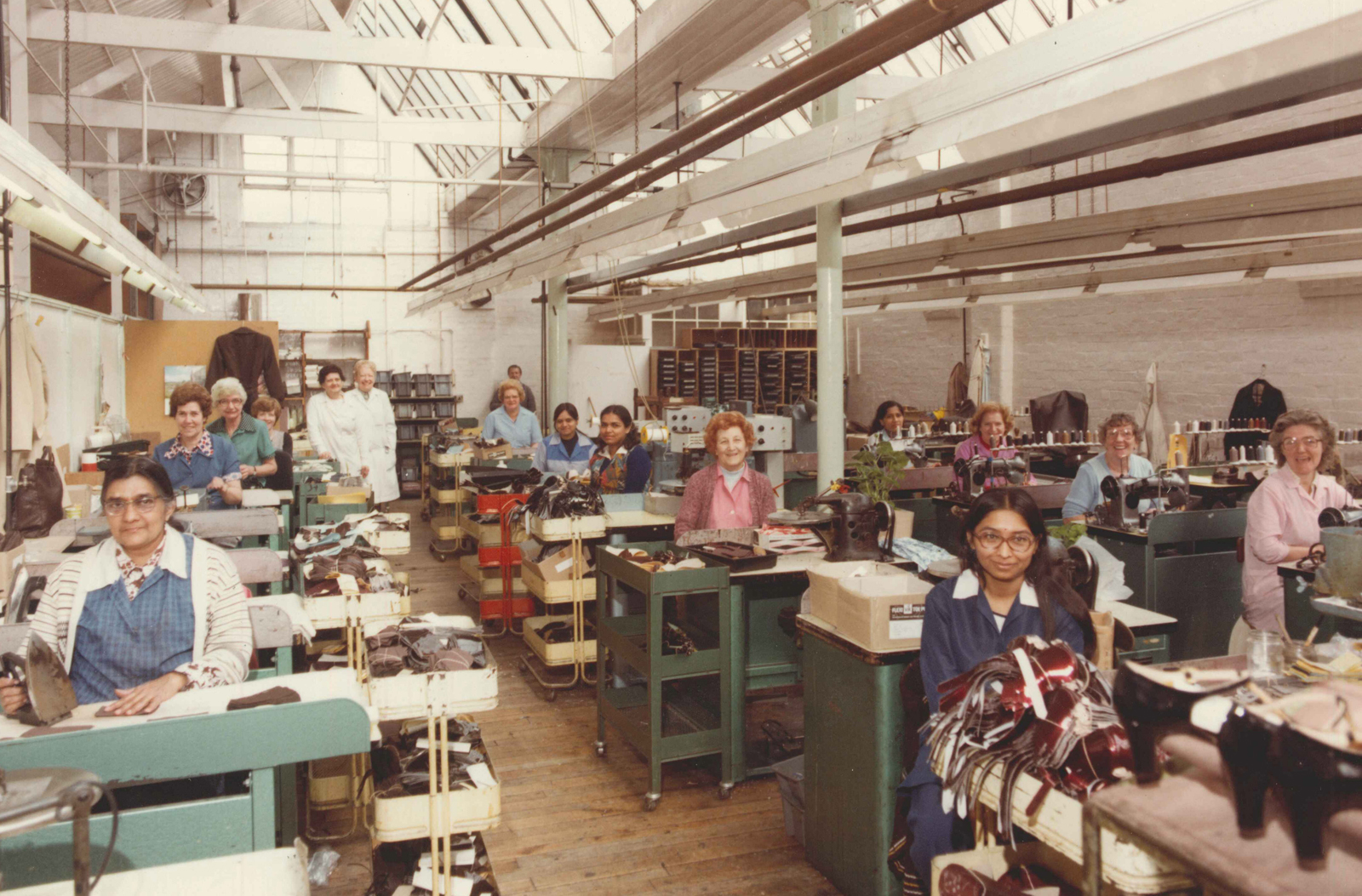 Shoe factory workers in Leicester
